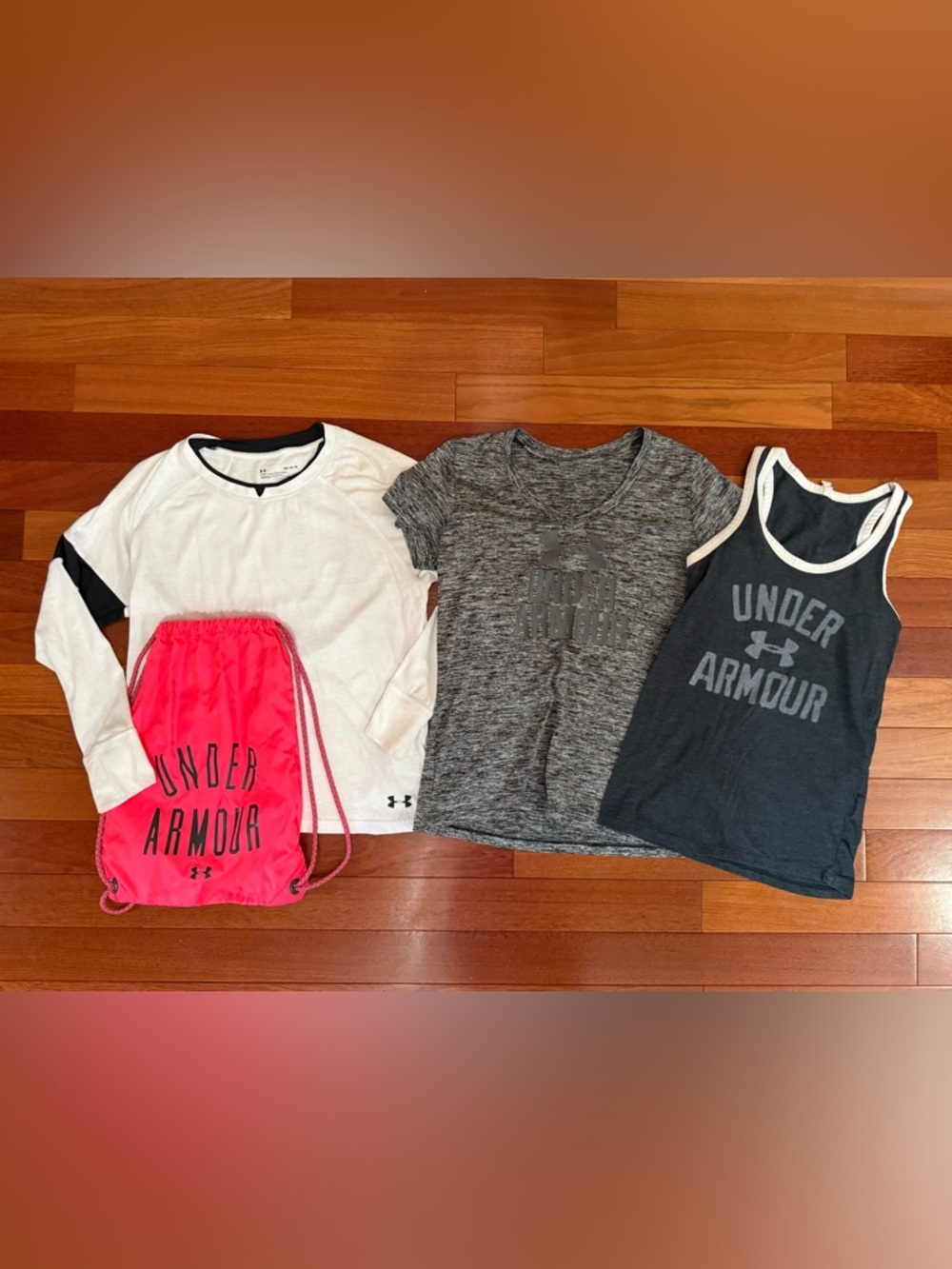 Under Armour Womens Activewear Bundle Lot 3pc Tank Tops Gym Running Medium Small